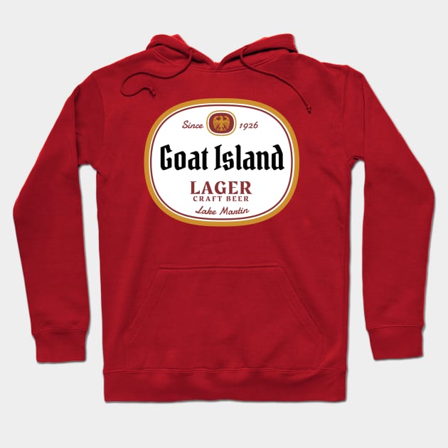 Goat Island Lager • Lake Martin alternate Hoodie by Alabama Lake Life